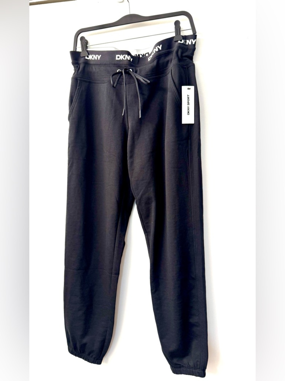 DKNY Black Logo-Trim Women's Joggers